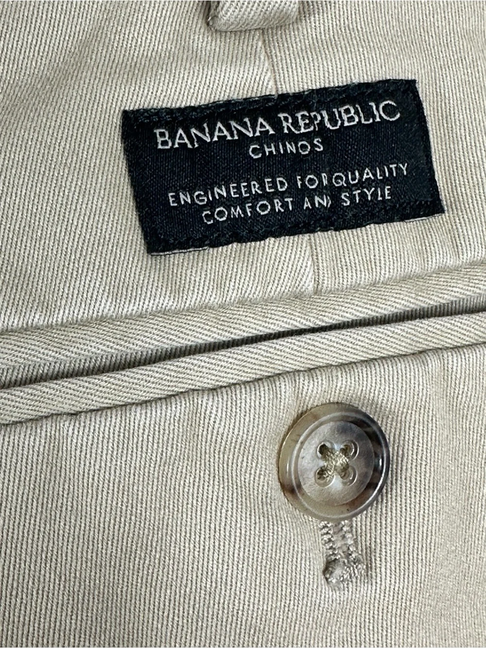 Banana Republic Men's Straight-Leg Chinos in Light Khaki